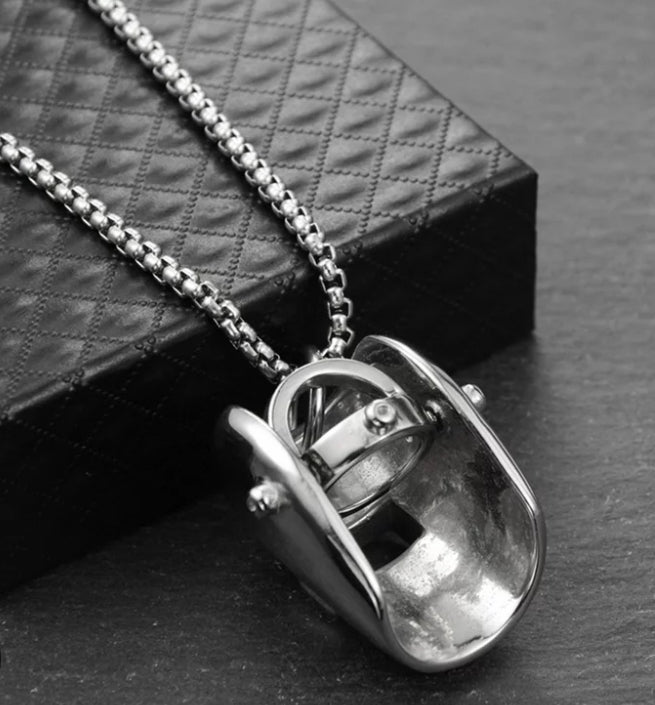 Welding Hood Pendant Necklace